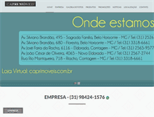 Tablet Screenshot of caprimoveisbh.com.br